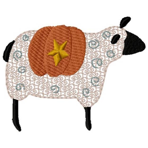 Picture of Folk Art Ewe Machine Embroidery Design