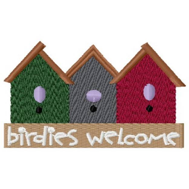 Picture of Birdies Welcome Machine Embroidery Design