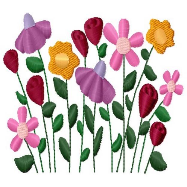 Picture of Field Of Flowers Machine Embroidery Design