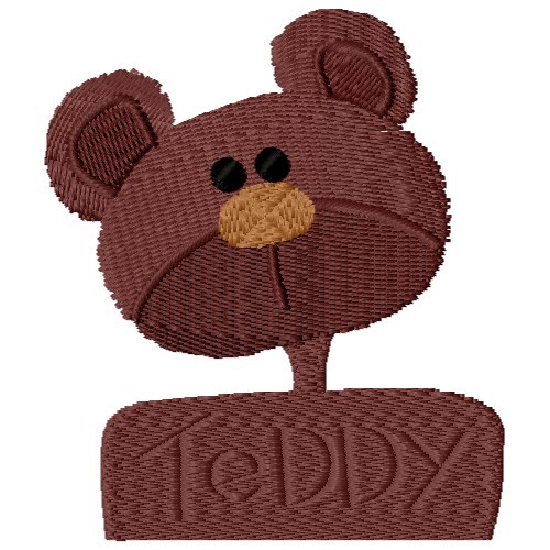 Primitive Teddy Machine Embroidery Design