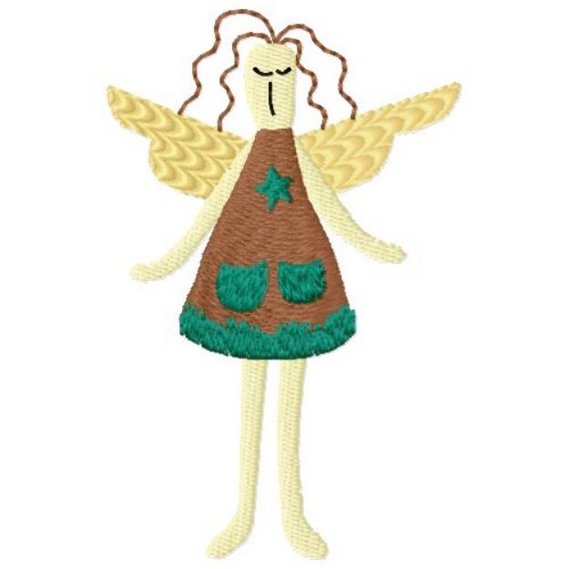 Picture of Angel Folk Art Machine Embroidery Design