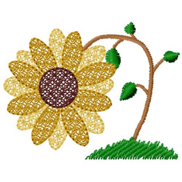 Picture of Daisy Flower Machine Embroidery Design