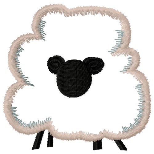 Fluffy Ewe Machine Embroidery Design