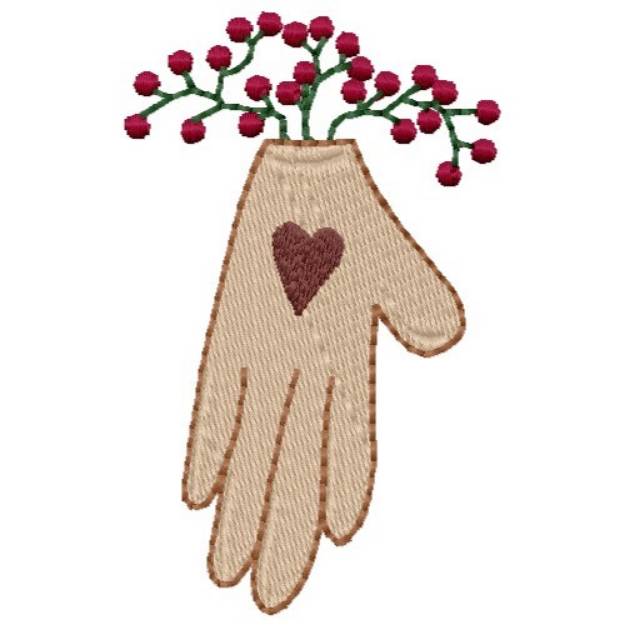 Picture of Heart Hand Machine Embroidery Design
