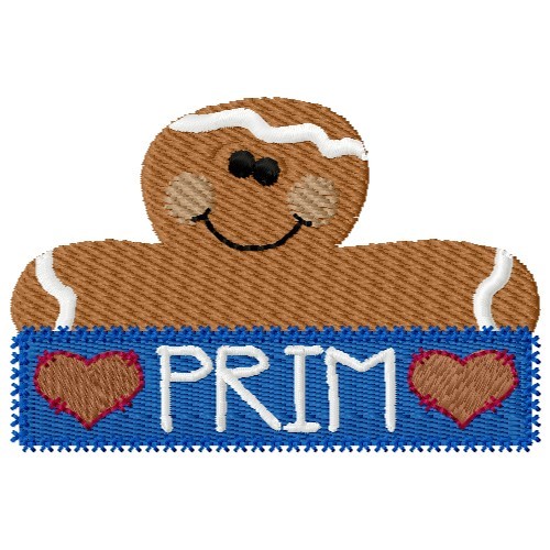 Prim Gingerbread Machine Embroidery Design