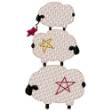 Picture of Folk Art Ewes Machine Embroidery Design