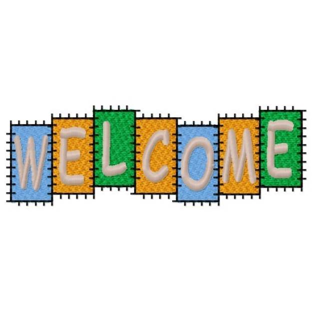 Picture of Welcome Blocks Machine Embroidery Design