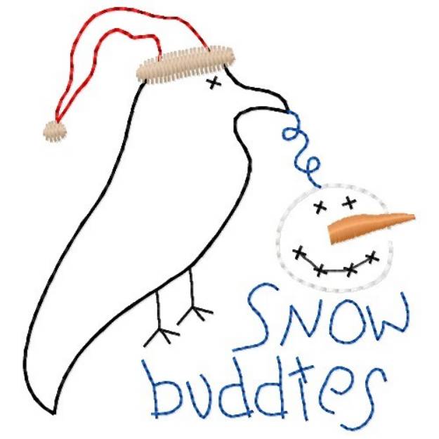 Picture of Snow Buddies Machine Embroidery Design