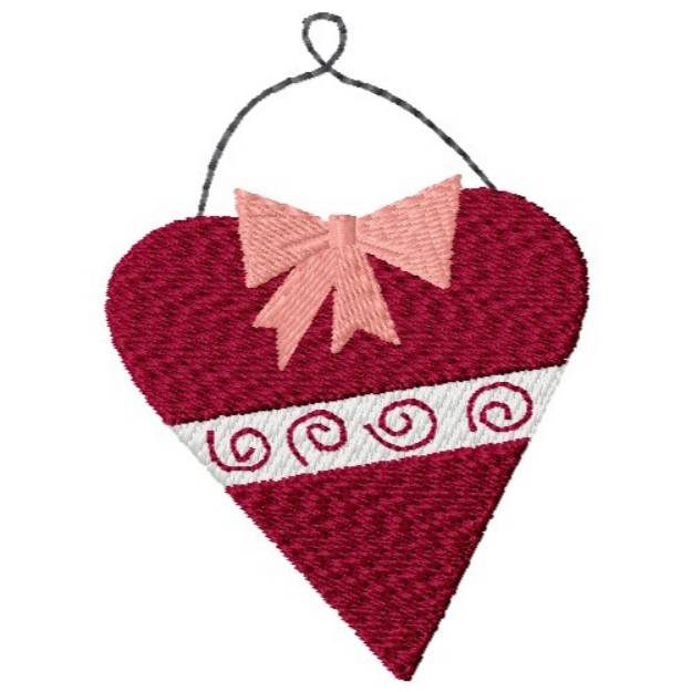 Picture of Hanging Heart Machine Embroidery Design