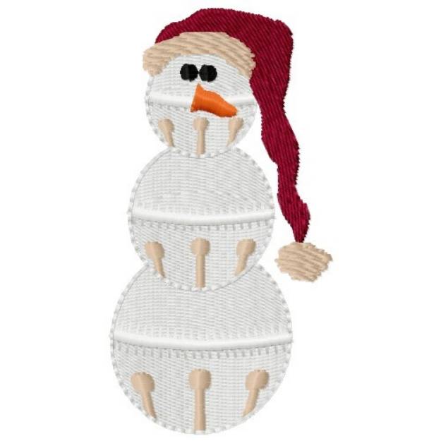 Picture of Bell Snowman Machine Embroidery Design