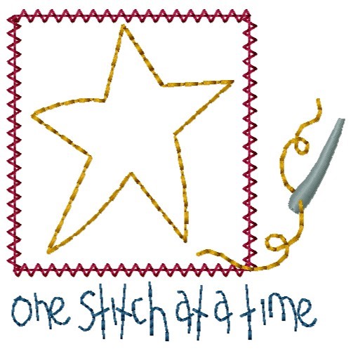 One Stitch Machine Embroidery Design