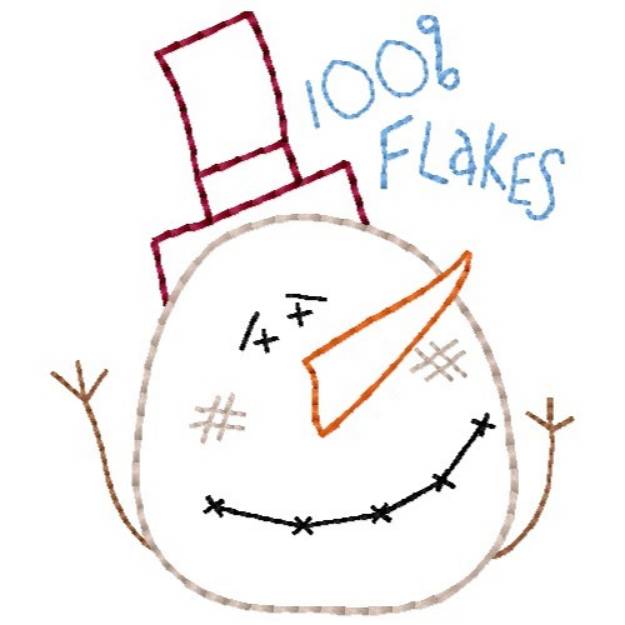 Picture of 100% Flakes Machine Embroidery Design