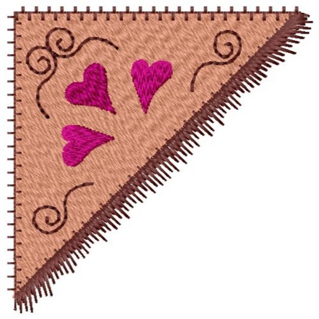 Picture of Heart Corner Machine Embroidery Design