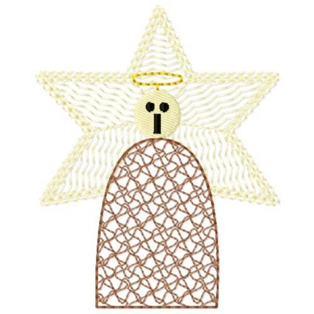 Picture of Primitive Star Angel Machine Embroidery Design