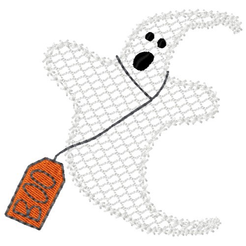 Boo Ghost Machine Embroidery Design