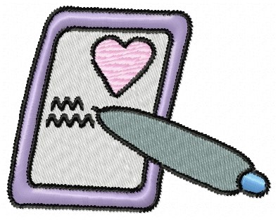 Love Note Machine Embroidery Design