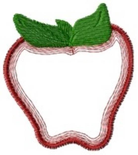Picture of Apple Outline Machine Embroidery Design