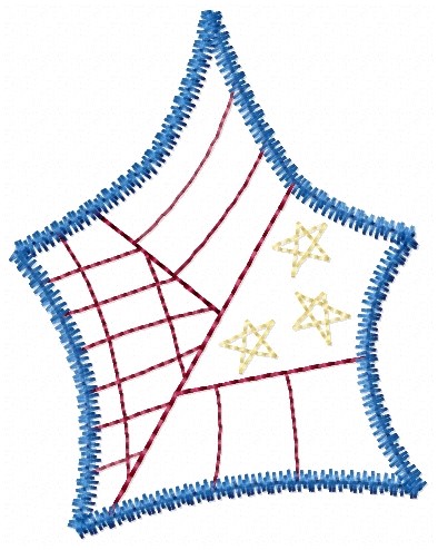 Star Shape Machine Embroidery Design