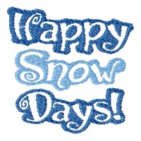 Happy Snow Days Machine Embroidery Design