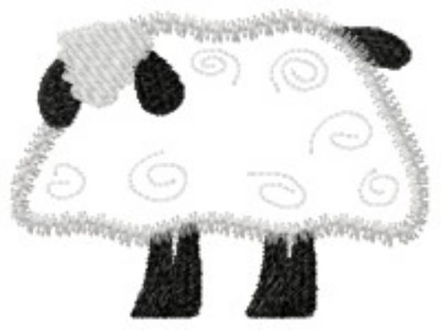 Picture of Ewe Sheep Machine Embroidery Design