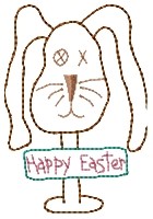 Happy Easter Bunny Machine Embroidery Design