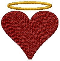 Angel Heart Machine Embroidery Design