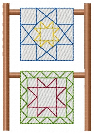 Quilts On Rack Machine Embroidery Design
