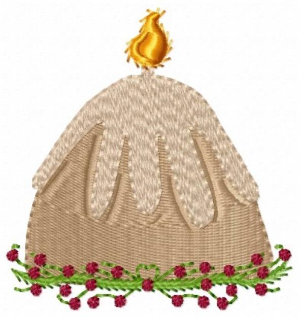 Picture of Holiday Candle Machine Embroidery Design