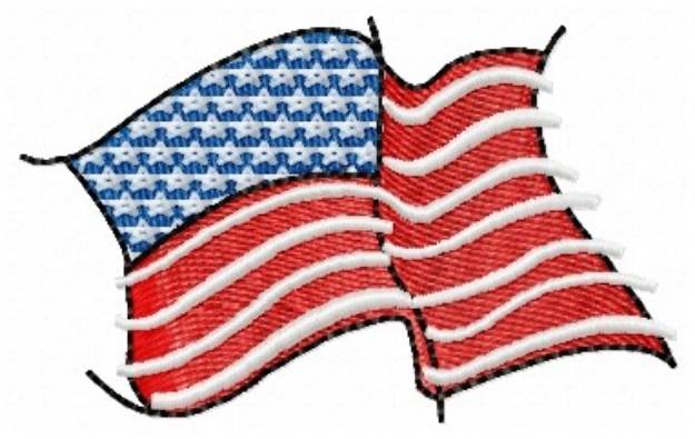 Picture of USA Flag Machine Embroidery Design