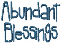 Abundant Blessings Machine Embroidery Design