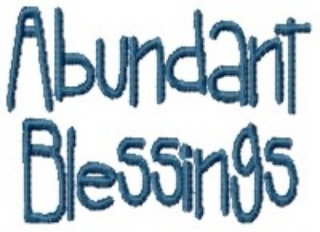 Picture of Abundant Blessings Machine Embroidery Design