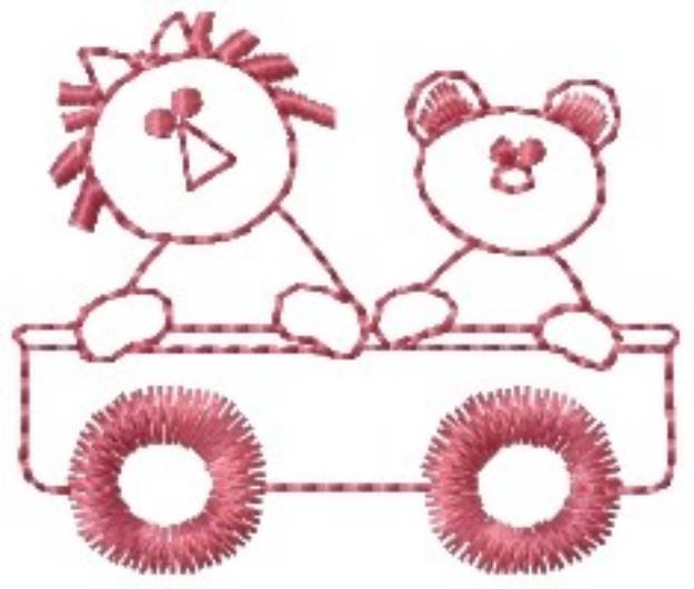 Picture of Toys In Wagon Machine Embroidery Design