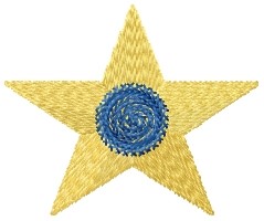 Circle Star Machine Embroidery Design