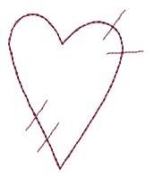 Picture of Heart Outline Machine Embroidery Design