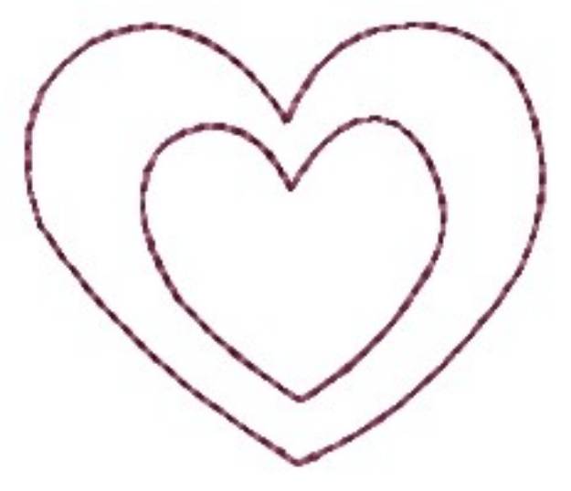 Picture of Heart In Heart Machine Embroidery Design