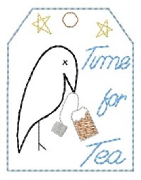 Picture of Time For Tea Machine Embroidery Design