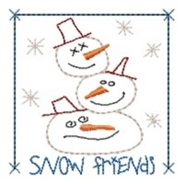 Picture of Snow Friends Machine Embroidery Design
