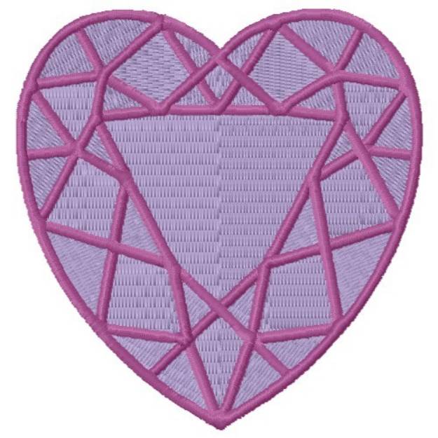 Picture of Faceted Heart Machine Embroidery Design