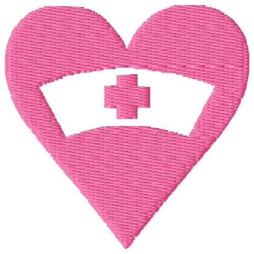 Nurse Heart Machine Embroidery Design