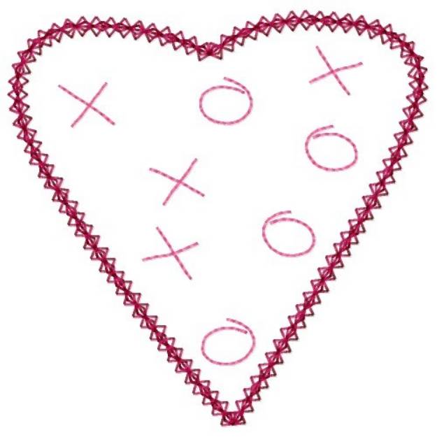 Picture of XOXO Heart Machine Embroidery Design