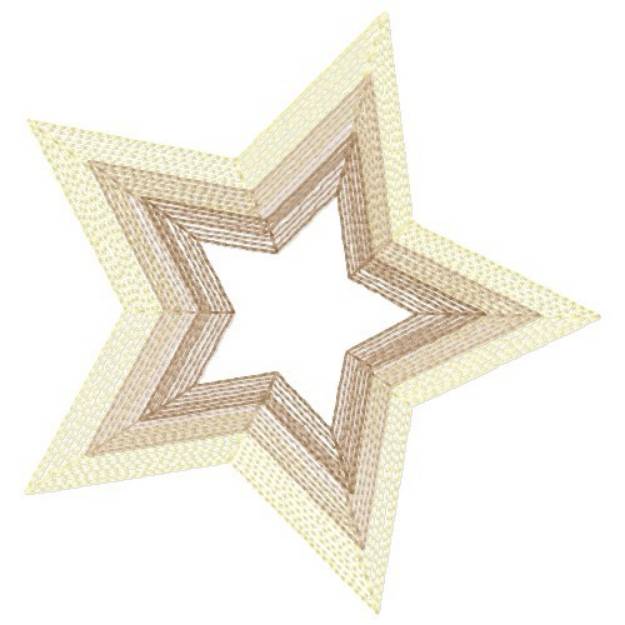 Picture of Five Point Star Machine Embroidery Design