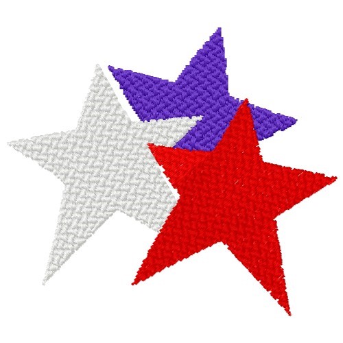 USA Stars Machine Embroidery Design
