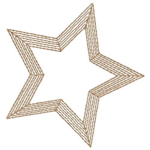 Redwork Star Machine Embroidery Design