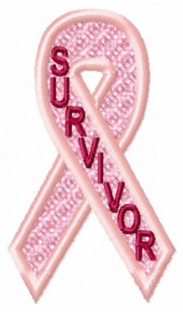 Picture of Survivor Awareness Ribbon Machine Embroidery Design