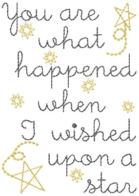 Wished Upon Star Machine Embroidery Design