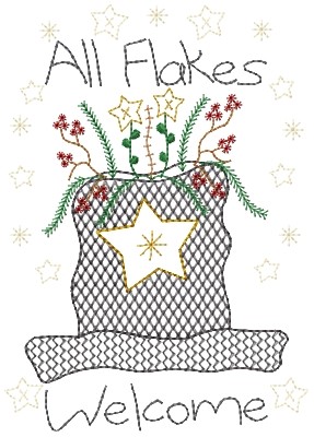 All Flakes Welcome Machine Embroidery Design