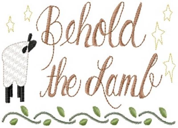 Picture of Behold The Lamb Machine Embroidery Design