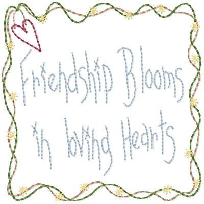 Friendship Blooms Machine Embroidery Design
