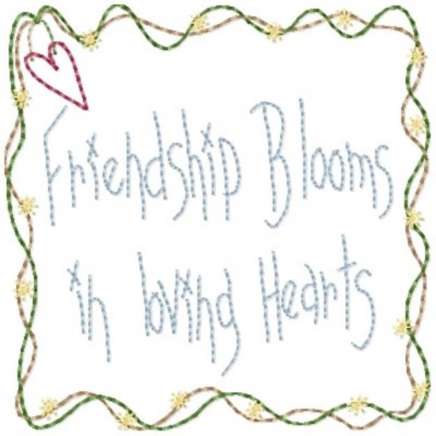 Picture of Friendship Blooms Machine Embroidery Design