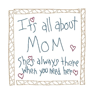 All About Mom Machine Embroidery Design